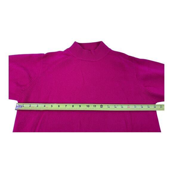 Vintage The He-Ro Group 100% Cashmere Pink Fuchsia Sweater Size Medium - Picture 9 of 11